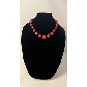 Handcrafted Coral and Beaded Necklace